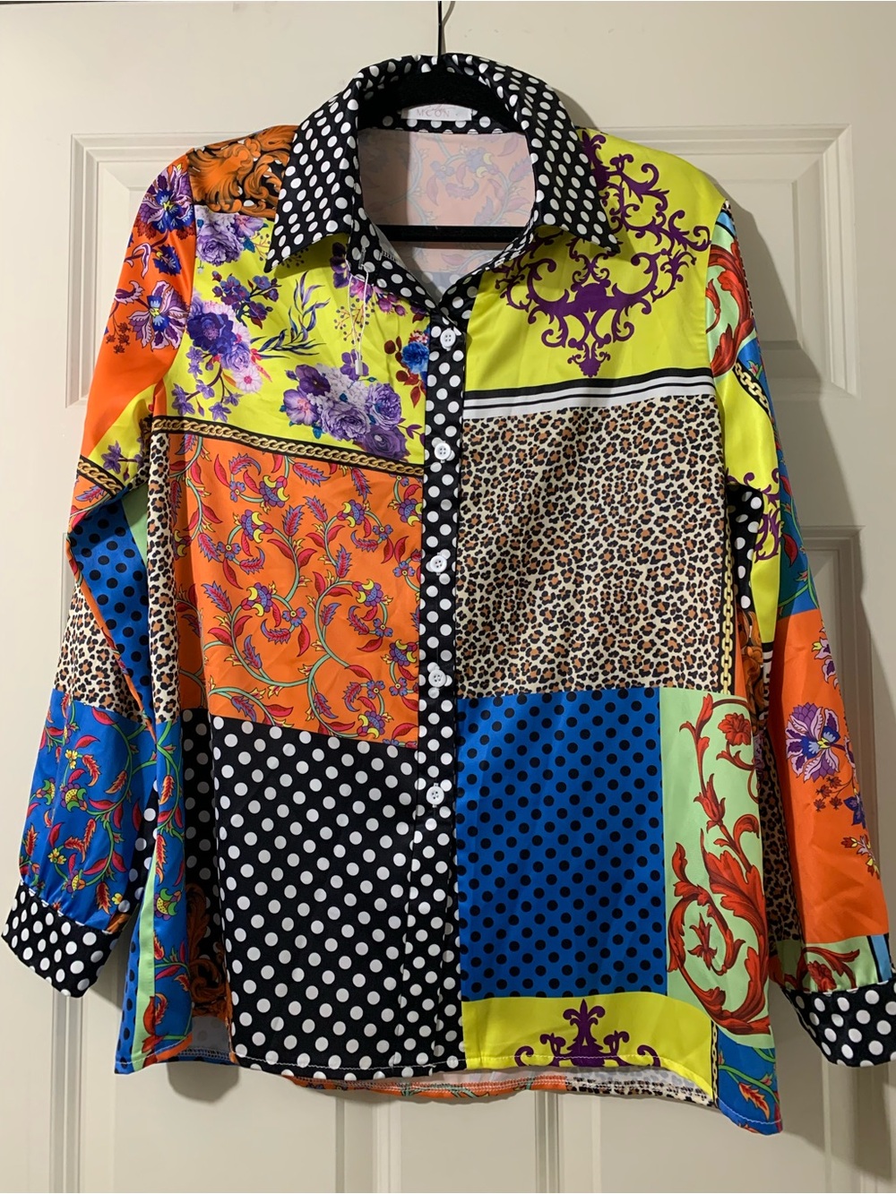 Endless Moon Mixed-Print Button Front Shirt - Multi